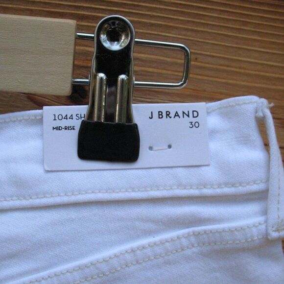 NWT J Brand White Md Rise Cut Off Shorts - Picture 9 of 11